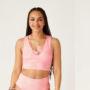 Carve Designs Pink Bikini with Strappy V-Neck